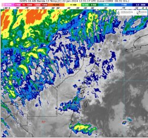 Pronostican cielo nublado y lluvias fuertes a lo largo del día