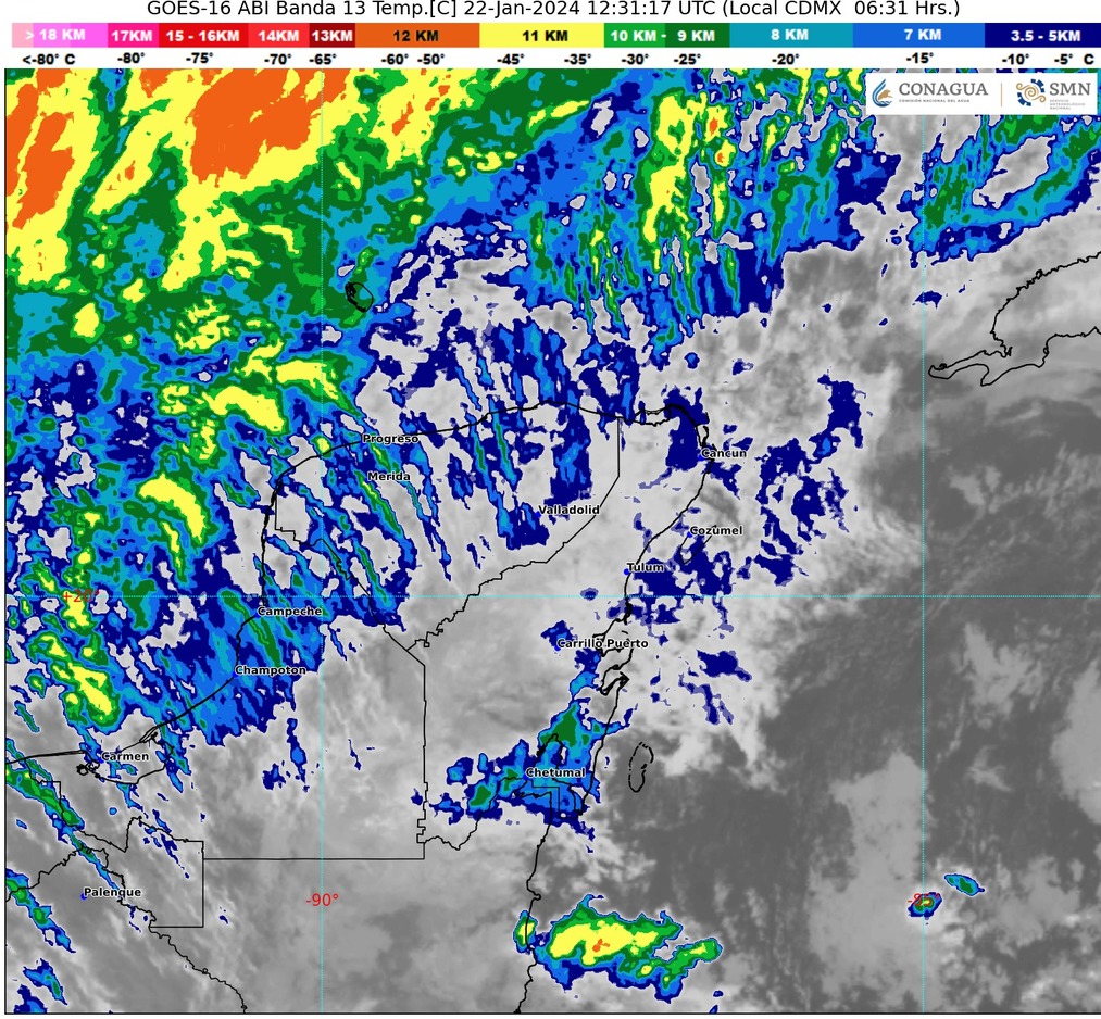 Pronostican cielo nublado y lluvias fuertes a lo largo del día