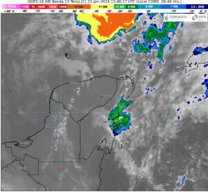 Pronostican lluvias fuertes en la Península de Yucatán