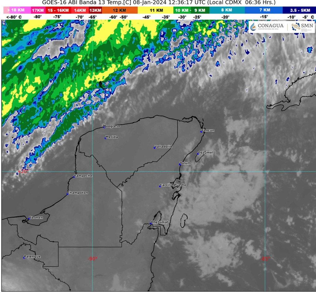 Prevén cielo medio nublado a nublado con lluvias y chubascos en Quintana Roo