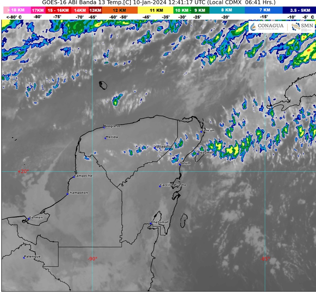 Pronostican día nublado con lluvias aisladas en Quintana Roo