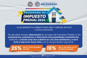 En enero, continúan descuentos en predial del 25, 40 y 50%