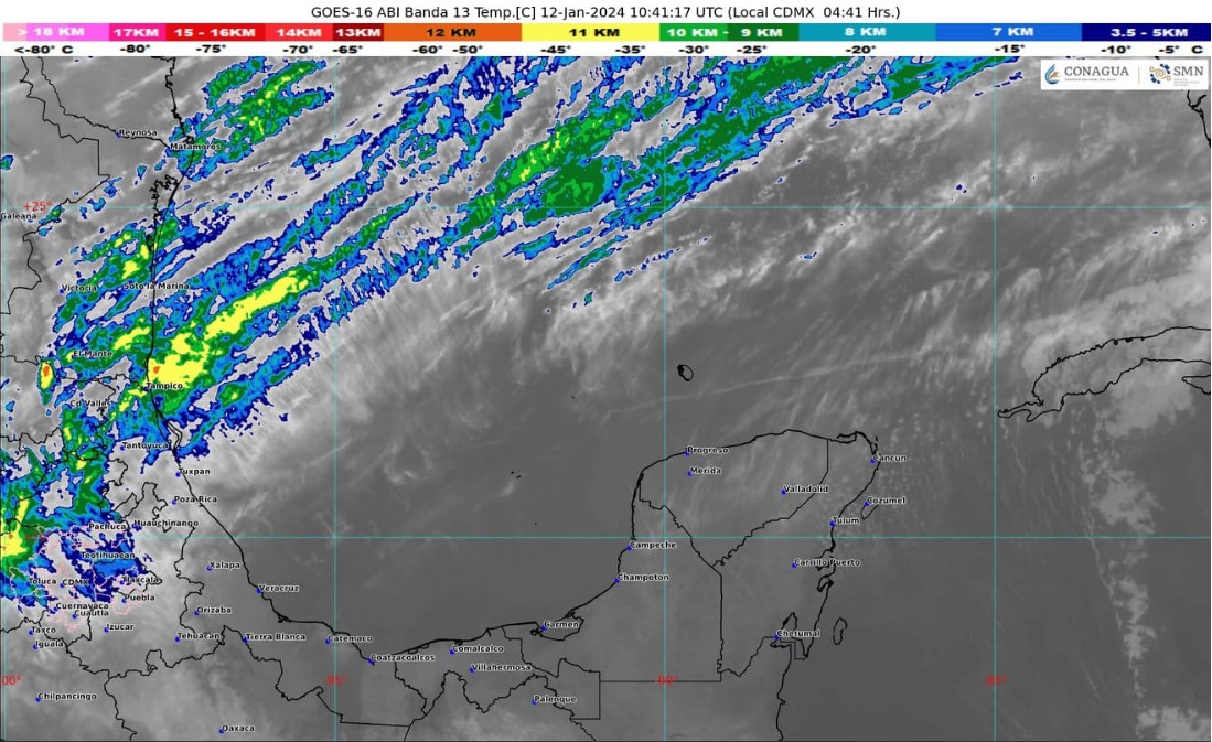 Cielo medio nublado con chubascos previstos en Campeche, Yucatán y Quintana Roo