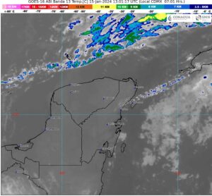 Prevén cielo medio nublado con probabilidad de lluvias aisladas en la península de Yucatán