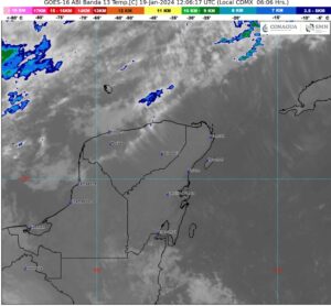 Pronostican lluvias fuertes para la Península de Yucatán