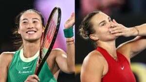 Zheng Qinwen y Aryna Sabalenka, la final del Abierto de Australia.