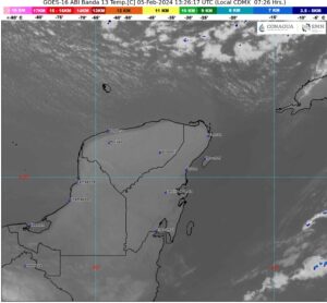 El frente frío número 32 afectará la Península de Yucatán