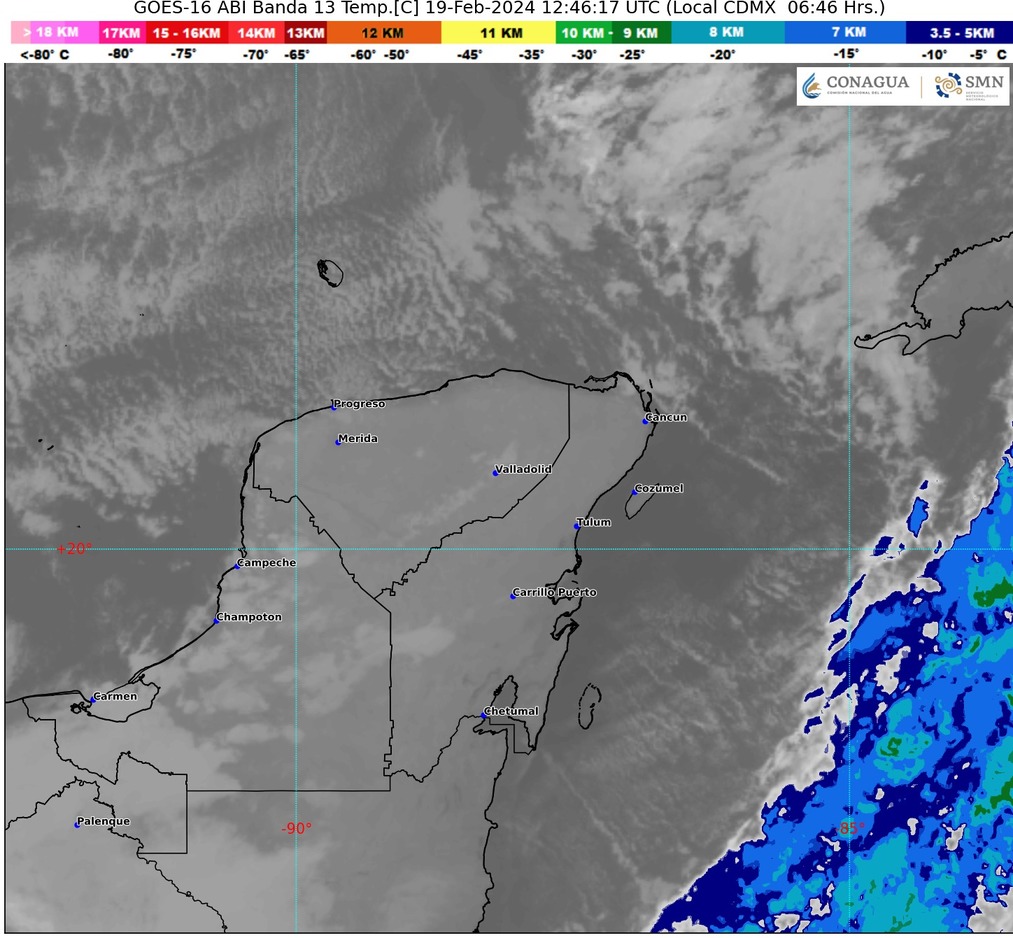 Pronostican clima cálido para la Península de Yucatán