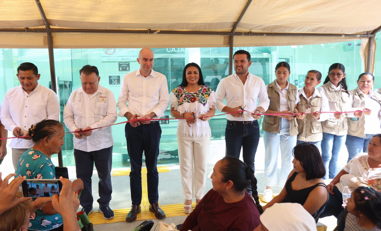 Inauguran Banco del Bienestar en Leona Vicario