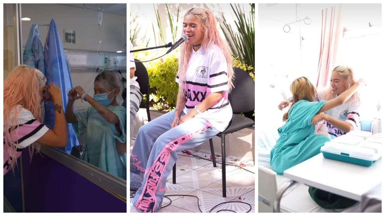 Karol G cantó a niñas y niños con cáncer