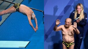 Clavadista de 100 años participa en el Mundial de Natación