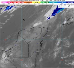 Frente frío número 45 dejará lluvias intensas en la Península de Yucatán