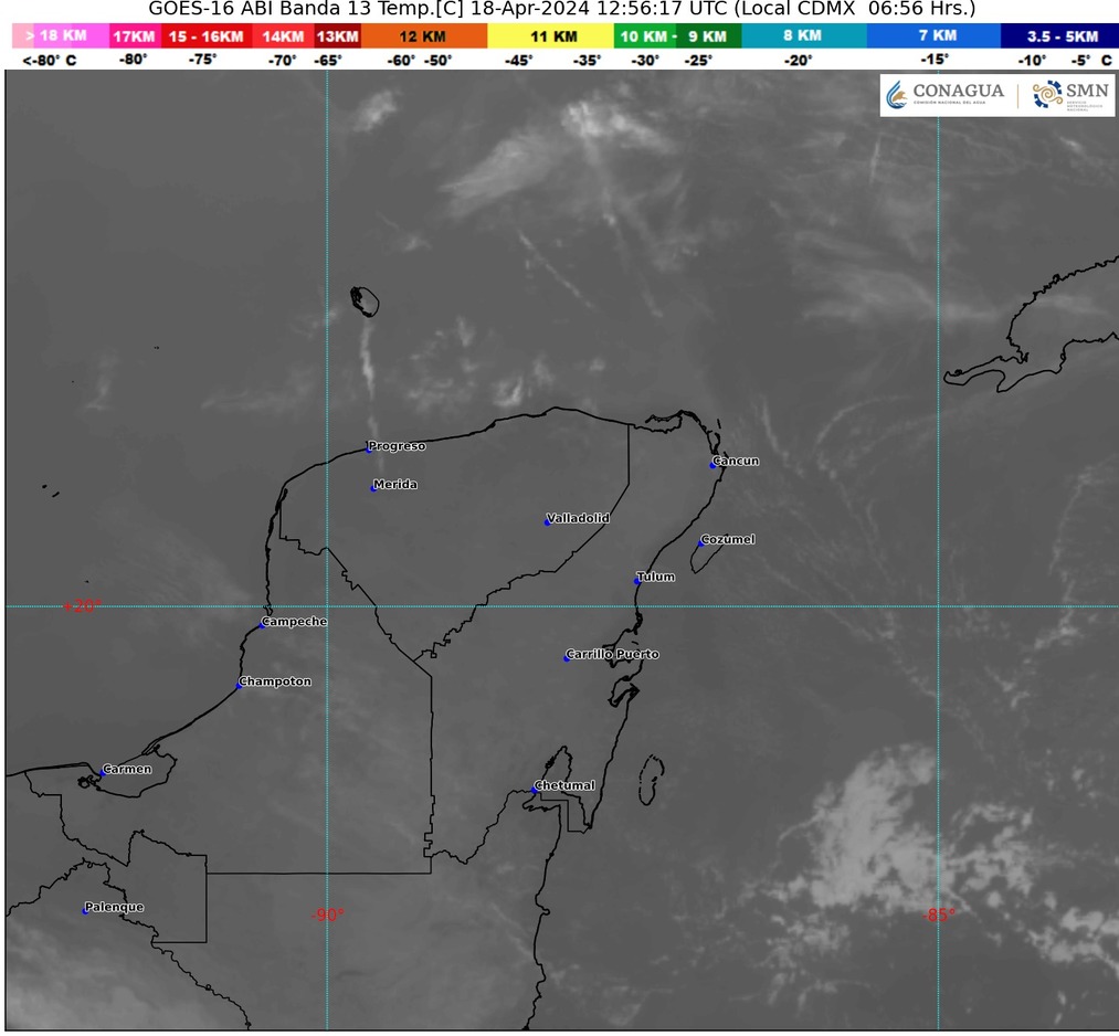 Pronostican cielo medio nublado con lluvias aisladas en Quintana Roo