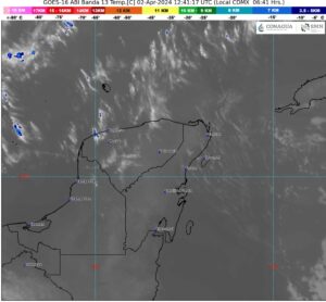 Pronostican un día sin lluvias en la Península de Yucatán