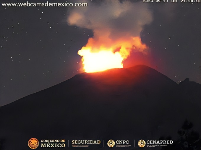 Volcán Popocatépetl HOY: Lanza material incandescente este 14 de mayo