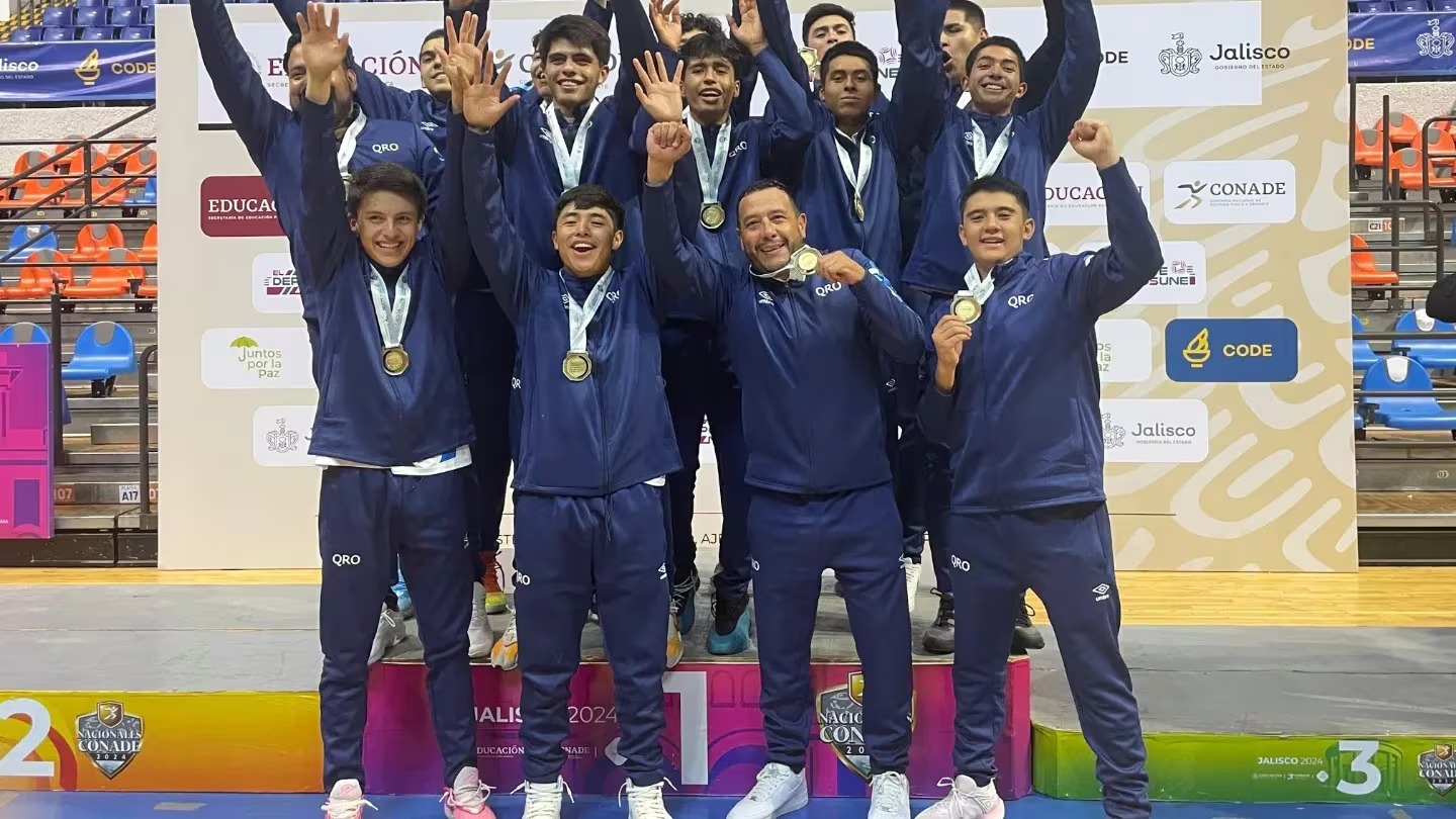 Querétaro obtiene presea de oro en basquetbol varonil