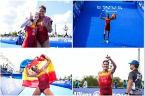 Susana Rodríguez y Dani Molina lideran la lluvia de medallas del triatlón