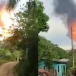 Hace erupción volcán de lodo en Colombia