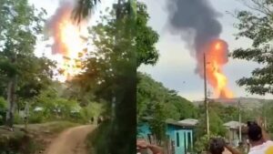 Hace erupción volcán de lodo en Colombia