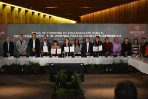 Margarita González firma convenio para impulsar el Programa Nacional de Vivienda para el Bienestar en Morelos