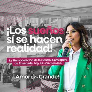 Claudia Agatón celebra avance del 85% en la rehabilitación de la Central de Autobuses de Ensenada