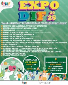 DIF Cuautla llevará jornada de salud gratuita a la colonia Benito Juárez