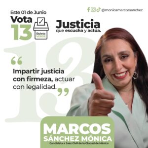 Mónica Marcos llama al voto para una justicia civil confiable en la Ciudad de México